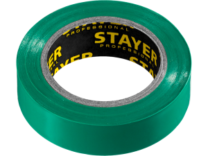 Изолента ПВХ, 15мм х 10м, зеленая STAYER "Protect-10"