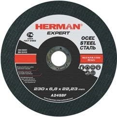 Круг шлифовальный, 230х6,0х22,2 мм, по металлу HERMAN Standard