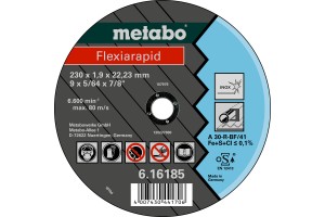 Круг отрезной, 125х1,6х22,2 мм, по металлу и нержавеющей стали METABO Flexiarapid