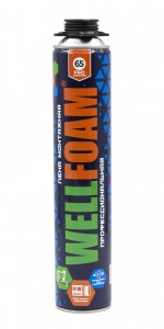 Пена монтажная, 850 мл, для пистолета WELLFOAM PRO 65