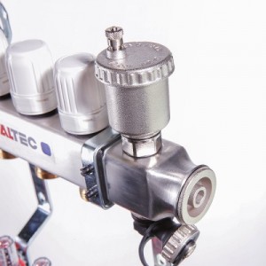 Коллекторная группа со встроенными расходомерами, 1"х8 вых., Евроконус 3/4" VALTEC