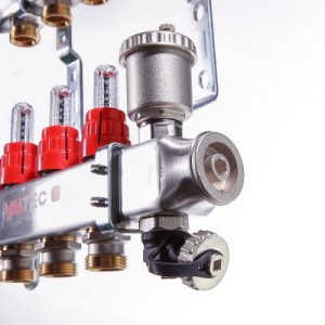 Коллекторная группа со встроенными расходомерами, 1"х8 вых., Евроконус 3/4" VALTEC