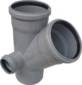 Крестовина ПНД 110х110х 50-45* двухпл., левая серая