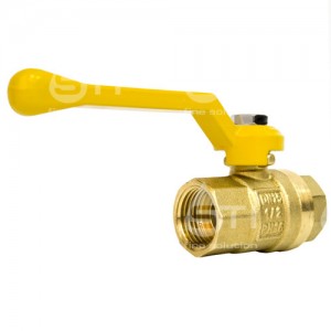 Кран шар. рыч. 3/4", гайка-гайка, газ STI