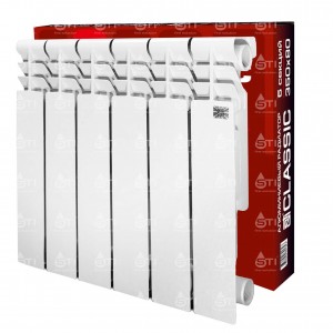 Радиатор алюминиевый 350/80, 6 секций STI