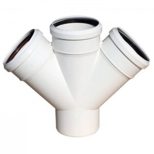 Крестовина 110х50х50-45*, одноплоскостная, внутр.  малошумн. канализ.