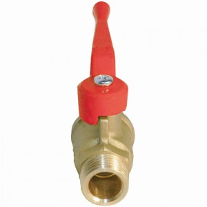 Кран шар. рыч. 1/2", штуцер-штуцер, вода БАЗ