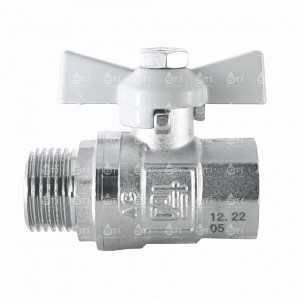 Кран шар. баб. 1/2", гайка-штуцер, вода STI