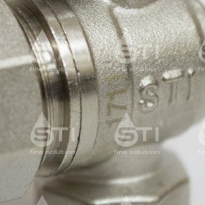 Кран шар. баб. 1/2", гайка-"американка", вода, угловой STI