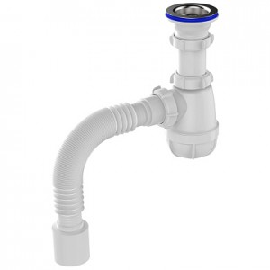 Сифон для кухни 1 1/2"х40, с гибкой трубой 40х50 В0110