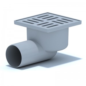Трап горизонтальный 50, пластиковая решетка 100х100 мм АНИПЛАСТ