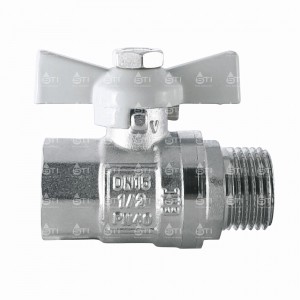 Кран шар. баб. 3/4", гайка-штуцер, вода STI