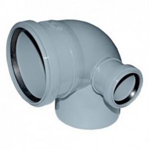 Отвод 110-87* с выходом 50 (правый) внутр. канализ.