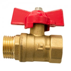 Кран шар. баб. 1/2", гайка-штуцер, вода 11Б27п1