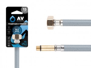 Подводка гибкая для смесителей 1/2"хМ10, 1,0 м, нейлон