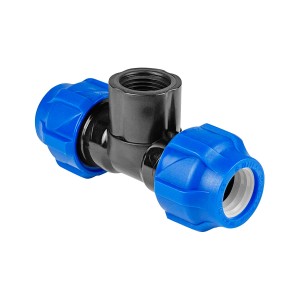 Тройник компрессионный 40х1/2"х40 внутренняя резьба