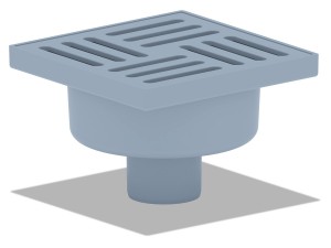 Трап вертикальный 50, пластиковая решетка 150х150 мм АНИПЛАСТ