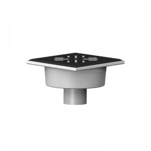 Трап вертикальный 50, чугунная решетка 150х150 мм