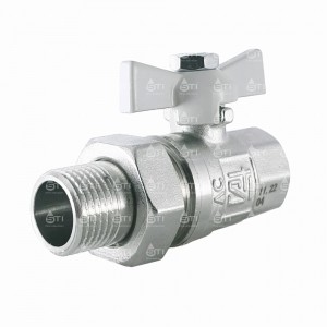 Кран шар. баб. 3/4", гайка-"американка", вода STI