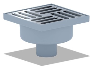 Трап 50, вертикальный, нерж. решетка 150х150 мм АНИПЛАСТ