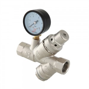 Подпиточный клапан 1/2", с фильтром и манометром VALTEC