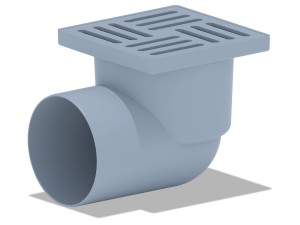 Трап горизонтальный 110, пластиковая решетка 150х150 мм АНИПЛАСТ