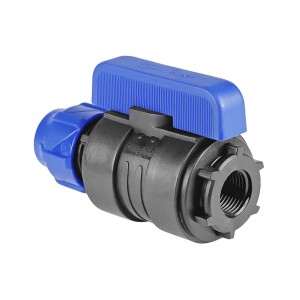 Кран компрессионный 25x1/2", цанга-гайка