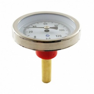 Термометр биметаллический 120°С, 60 мм