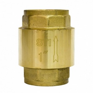 Клапан обратный 3/4", пружинный, латунный шток STI