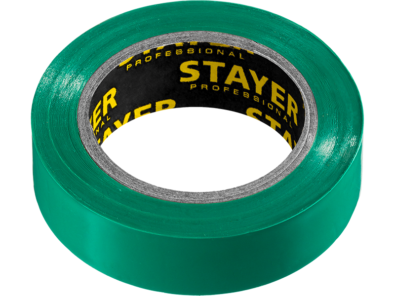Изолента ПВХ, 15мм х 10м, зеленая STAYER "Protect-10"