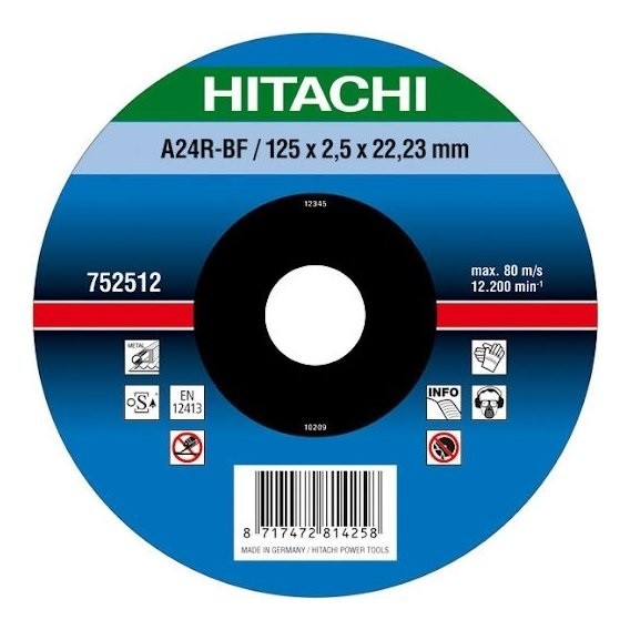 Круг отрезной, 180х3,0х22,2 мм, по металлу HITACHI