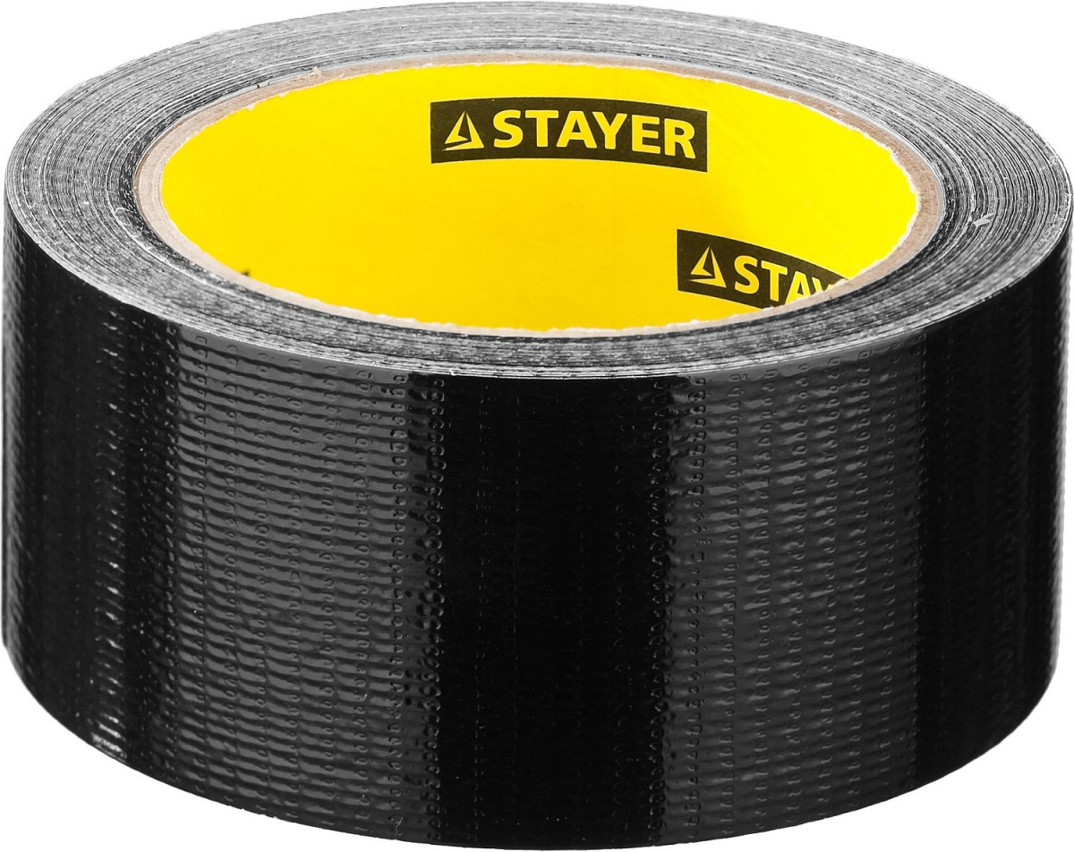Лента клейкая, 50мм х 25м, армированная, влагостойкая, черная STAYER