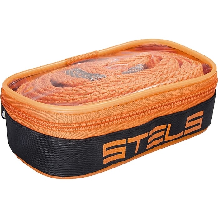 Трос буксировочный, 5 т, длина 5 м, 2 крюка STELS