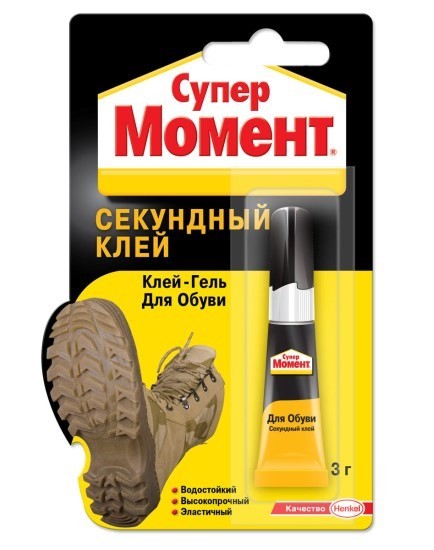 Клей моментальный, 3 г МОМЕНТ Супер для обуви