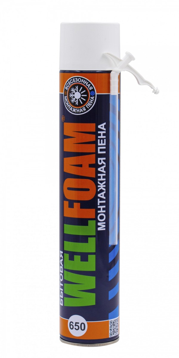 Пена монтажная, 1000 мл, для адаптера WELLFOAM 650