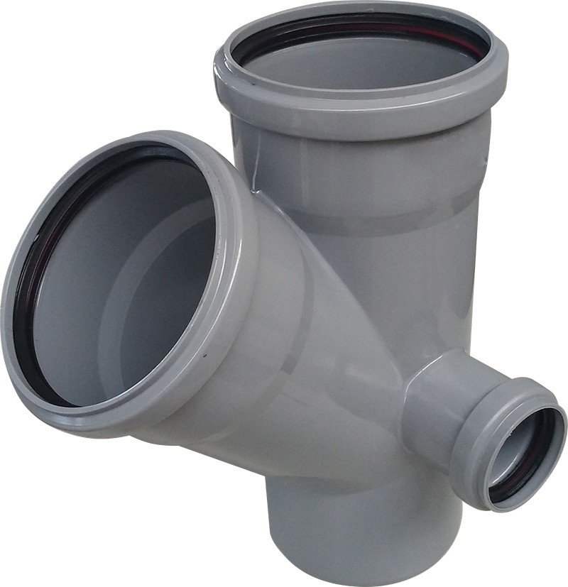 Крестовина ПНД 110х110х 50-45* двухпл., правая серая