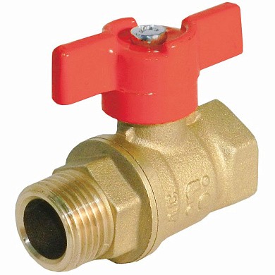 Кран шар. баб. 3/4", гайка-штуцер, вода БАЗ