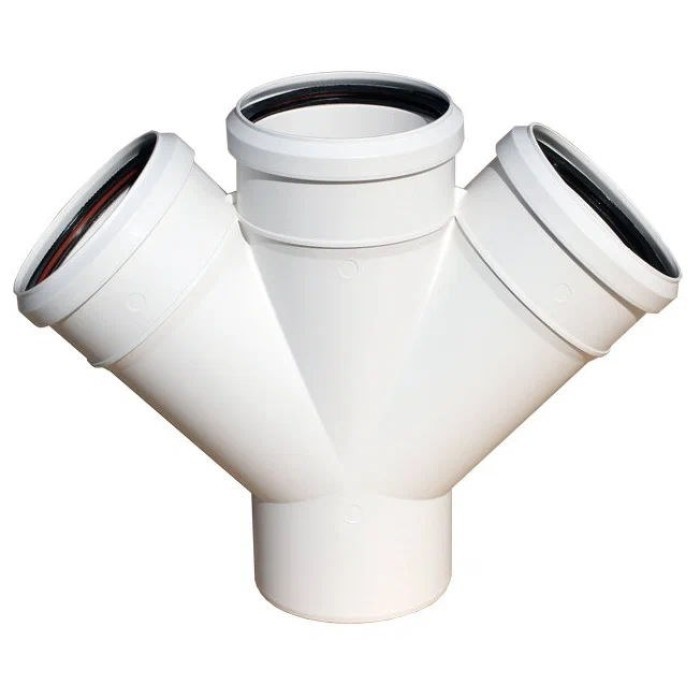 Крестовина 110х50х50-45*, одноплоскостная, внутр.  малошумн. канализ.