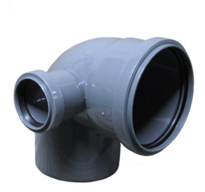 Отвод 110-87* с выходом 50 (левый) внутр. канализ.