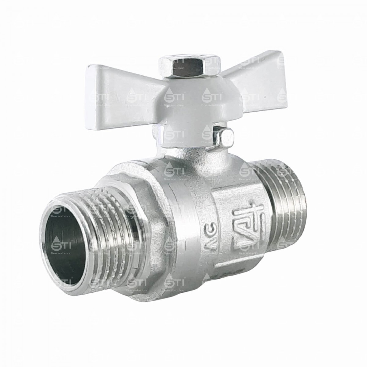 Кран шар. баб. 1", штуцер-штуцер, вода STI