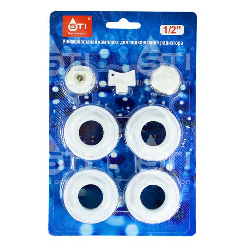 Комплект для монтажа радиаторов 1"х1/2", без кронштейнов STI