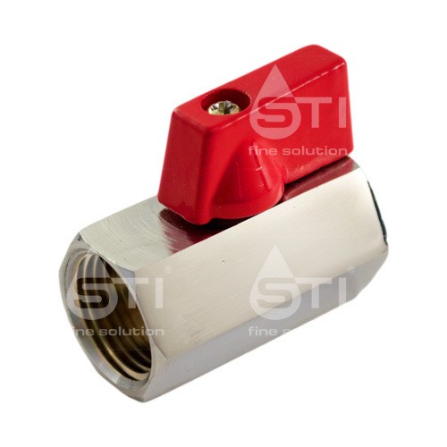 Кран шар. флаж. 1/2", гайка-гайка, вода STI MINI