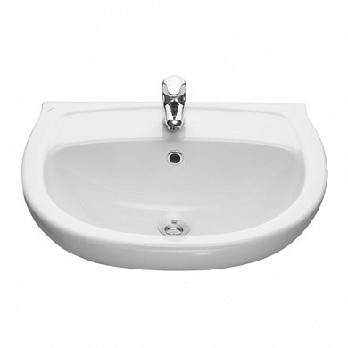 Умывальник Santeri Версия 57, с переливом, без пьедестала, белый