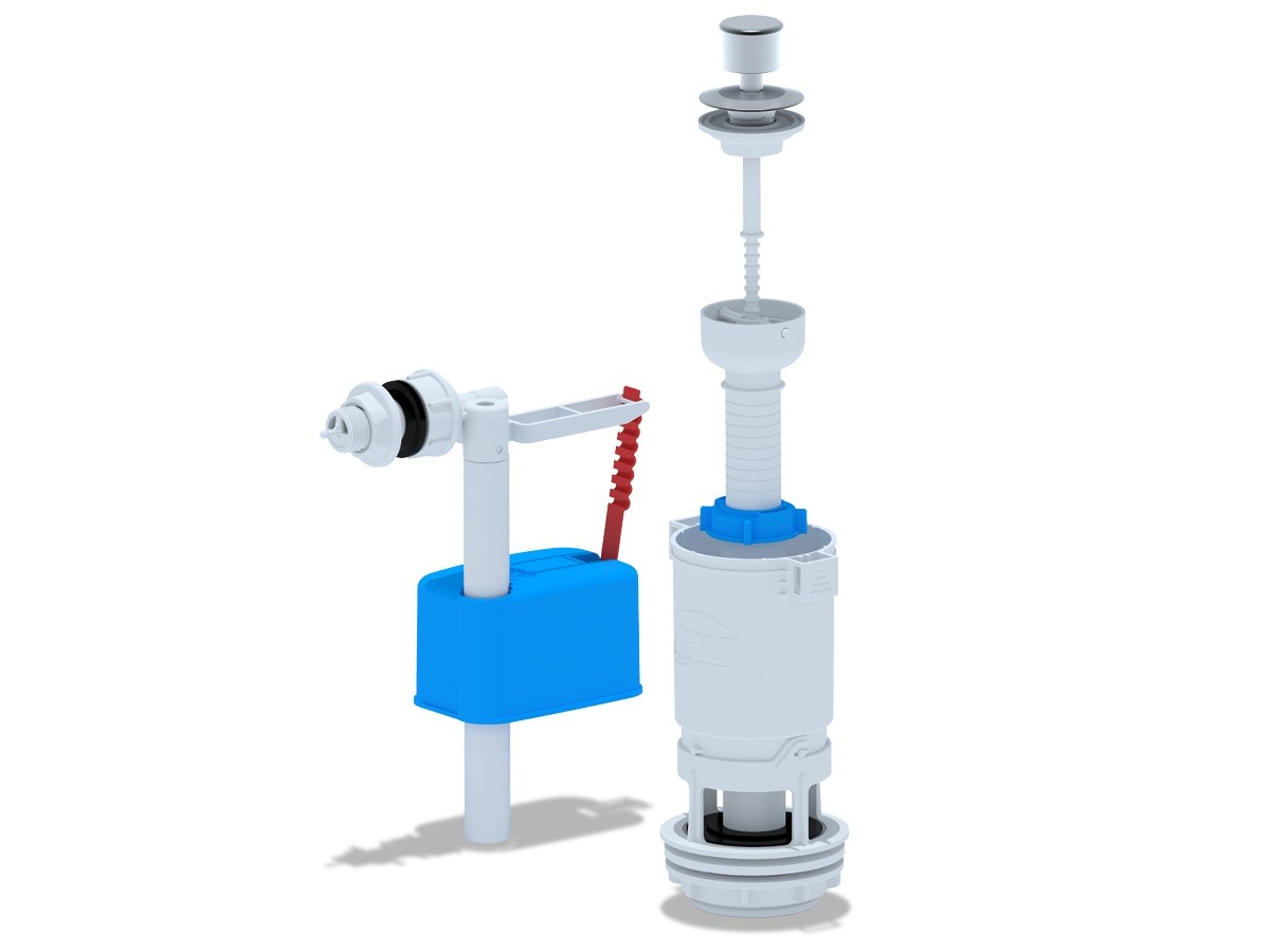 Арматура, боковая подводка, шток, металлизированная кнопка АНИПЛАСТ