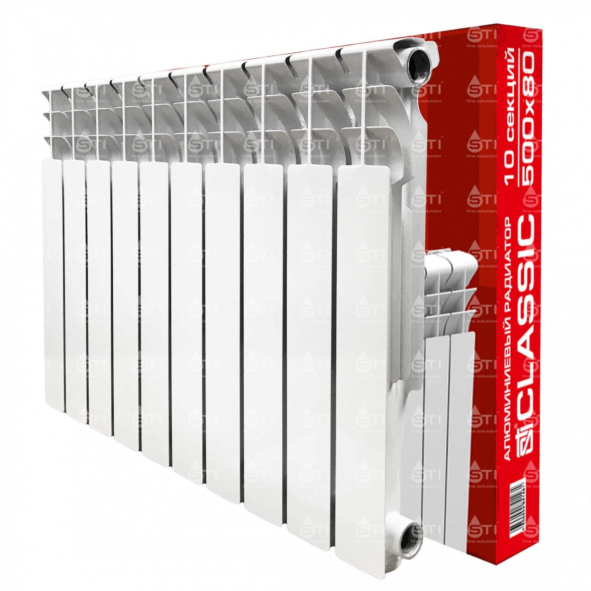 Радиатор алюминиевый 500/80, 10 секций STI