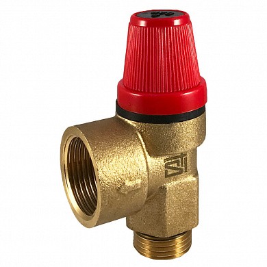 Клапан предохранительный 1/2"x3/4", 3 бар, гайка-штуцер STI