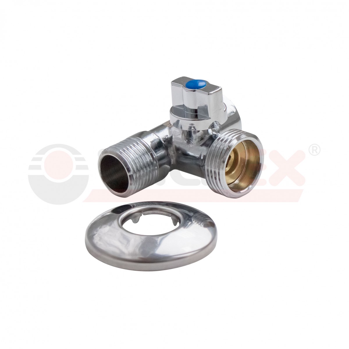 Кран шар. трехпроходной, левый VALFEX