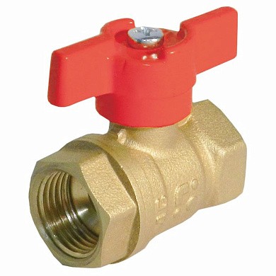 Кран шар. баб. 1/2", гайка-гайка, вода БАЗ