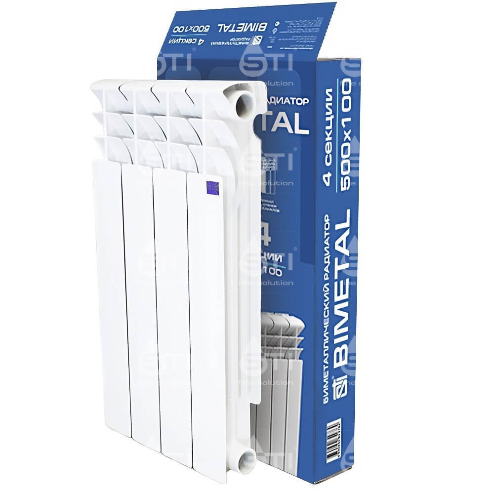 Радиатор биметаллический 500/100, 4 секции STI
