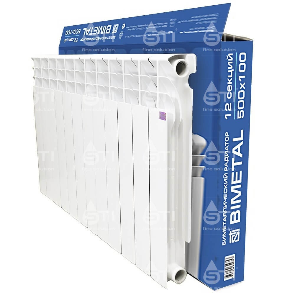 Радиатор биметаллический 500/100, 12 секций STI